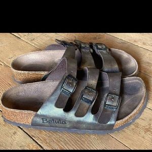 Youth sz 2 Betula Birkenstock cork soled sandals